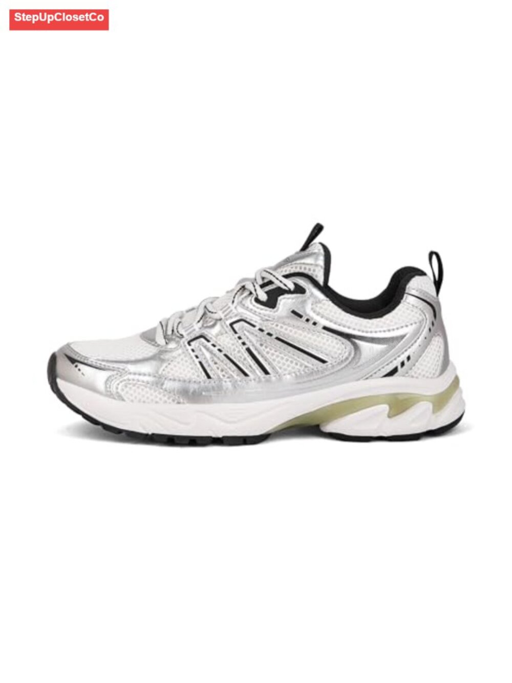 Chunky Fashion Sneakers for Women Breathable PU Mesh Running Tennis Shoes
